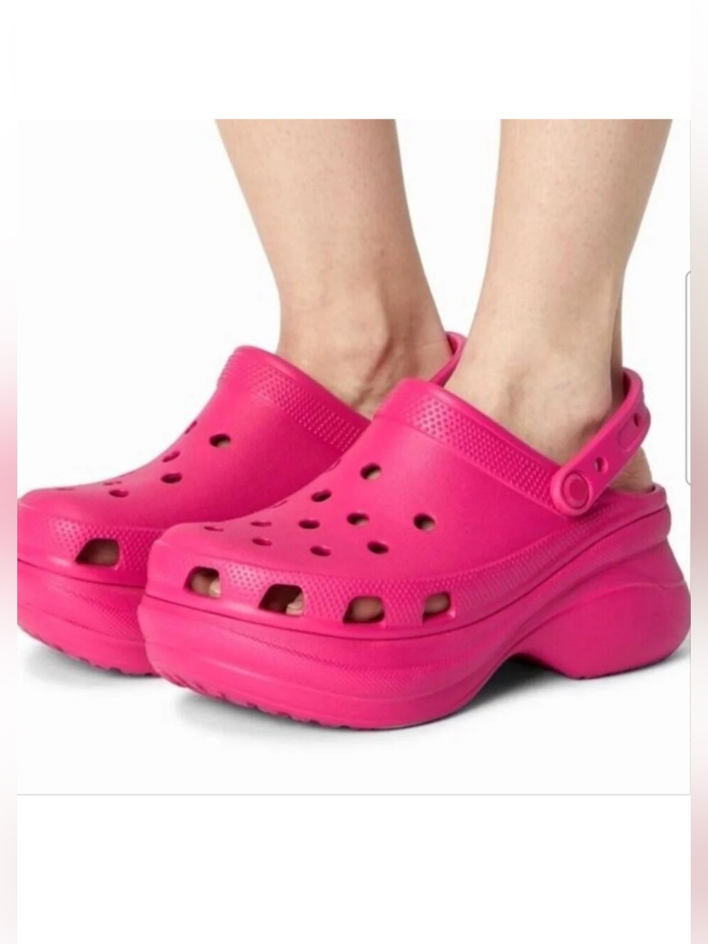 CROCS Women's Hot Pink Platform Clog